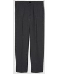 Gucci - Wool Blend Twill Pant With Logo - Lyst