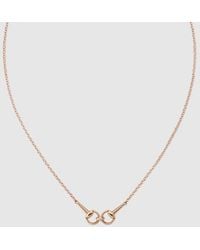 Gucci - Horsebit Diamond 18K Chain Necklace - Lyst