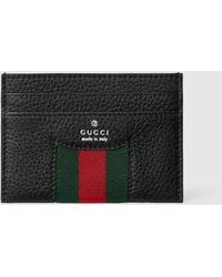 Gucci - Web Trademark Bi-Fold Wallet, Leather - Lyst