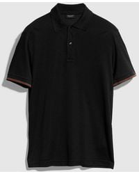 Gucci - Silk Jersey Polo Shirt With Web - Lyst