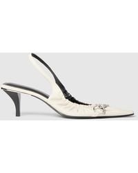 Gucci - Vittoria Slingback Pump With Elastic, Leather - Lyst