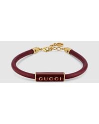 Gucci - Bracciale Con Logo Smaltato, Taglia - Lyst
