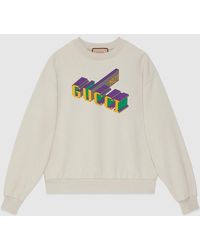 Gucci - Cotton Jersey Sweatshirt With Print - Lyst