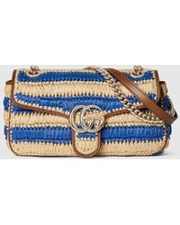 Gucci - Gg Marmont Woven Medium Shoulder Bag - Lyst