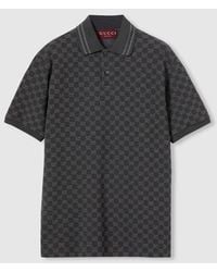 Gucci - Gg Cotton Piquet Jacquard Polo Shirt - Lyst