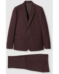 Gucci - Gg Wool Jacquard Suit - Lyst