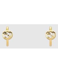 Gucci - Pendientes De Aro Interlocking De 18 Ct - Lyst