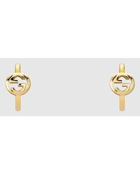Gucci - Pendientes De Aro Interlocking De 18 Ct - Lyst