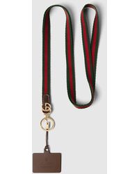 Gucci - Lanyard Phone Holder With Web, Nylon - Lyst