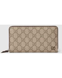 Gucci - Interior Gg Zip Around Wallet, Gg Canvas - Lyst