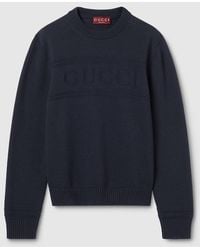 Gucci - Knit Cotton Wool Jumper With Intarsia - Lyst