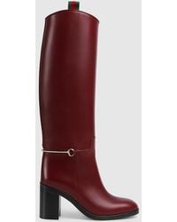 Gucci - Boot With Slim Horsebit - Lyst