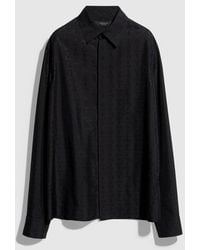 Gucci - Silk Habotai Shirt With Jacquard Detail, Size 38 It, Ready-To-Wear - Lyst