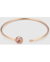 Gucci - Interlocking 18K Bangle Bracelet - Lyst