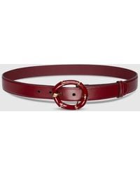 Gucci - Cintura Con Fibbia Rotonda A Forma Di Bambù, Taglia 85 - Lyst