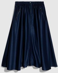 Gucci - Printed Shiny Fluid Stretch Silk Skirt - Lyst
