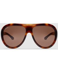 Gucci - Pilot Frame Sunglasses - Lyst
