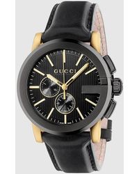 Gucci - Men's G-chrono Chronograph Leather Strap Watch - Lyst