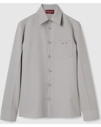 Gucci - ホースビット付き テクニカルパナマ シャツ, グレー, ウェア - Lyst