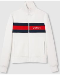 Gucci - Neoprene Zipped Jacket With Web - Lyst