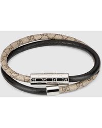 Gucci - Double Bracelet With Gg Detail - Lyst