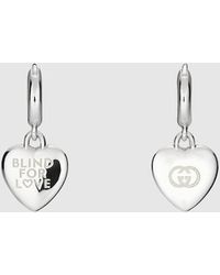 Gucci - Blind For Love Hoop Earrings - Lyst