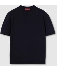Gucci - Silk Cotton T-Shirt With Embroidery, Ready-To-Wear - Lyst