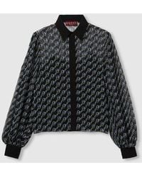 Gucci - Printed Silk Creponne Shirt - Lyst