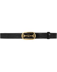 leather belt with interlocking g horsebit