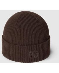 Gucci - Cashmere Hat With Patch - Lyst