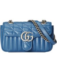 Gucci gg Marmont Matelassé Mini Bag - Blue