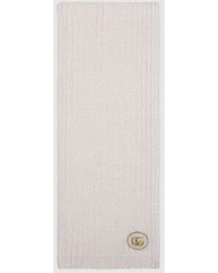 Gucci - Wool Cashmere Scarf With Double G - Lyst