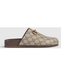 Gucci - Horsebit GG Supreme Canvas Slipper - Lyst