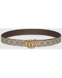 Gucci - Gg Marmont Reversible Belt, Gg Canvas - Lyst