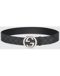 Gucci - Belt With Interlocking G Buckle, Size 110 - Lyst