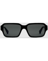Gucci - Rectangular Frame Sunglasses - Lyst