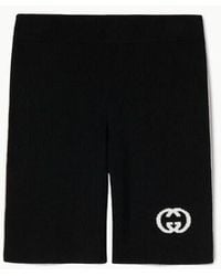 Gucci - Ribbed Shorts With Intarsia, Size Xl, Ready-To-Wear - Lyst