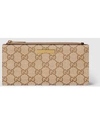 Gucci - Längliche Brieftasche Mit Plakette - Lyst
