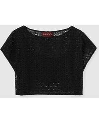 Gucci - Gg Macramé Top - Lyst