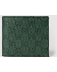 Gucci - Essence Classic Bi-Fold Wallet, Original Gg Fabric - Lyst