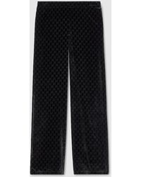 Gucci - Gg Velvet Devoré Sportswear Pants - Lyst