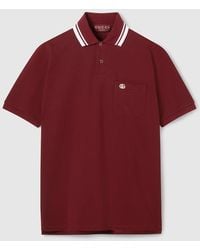 Gucci - Polo De Piqué De Algodón Con Bordado, Talla - Lyst