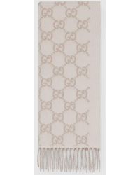 Gucci - Bufanda De Cashmere Con Gg - Lyst