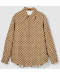 Gucci - Gg Canvas Overshirt, Size 60, Ready-To-Wear - Lyst