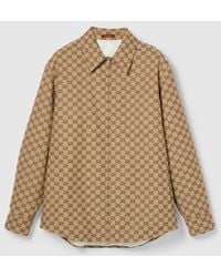 Gucci - Gg Canvas Overshirt, Size 60, Ready-To-Wear - Lyst