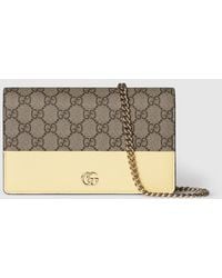 Gucci - Bi-Colour Gg Marmont Wallet On Chain - Lyst