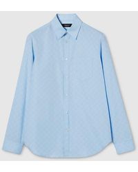 Gucci - Camisa De Popelina De Algodón Con Gg, Talla - Lyst