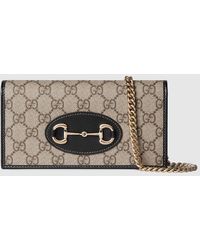 Gucci - Horsebit 1955 Wallet On Chain, Gg Canvas - Lyst