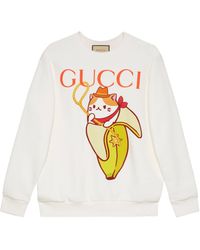Gucci And Bananya Cotton Sweatshirt - White