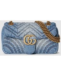 Gucci - Gg Marmont Medium Shoulder Bag, Fabric - Lyst